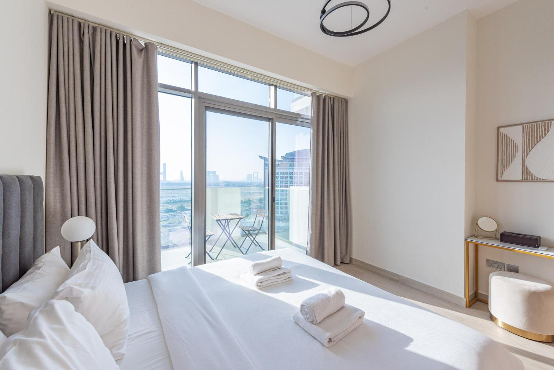 Cozy & Convenient 1Br Haven In Al Jaddaf Apartment Dubai Luaran gambar